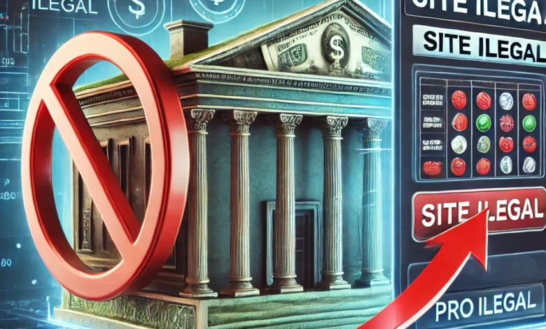 a building with columns and a red arrow pointing to a sign