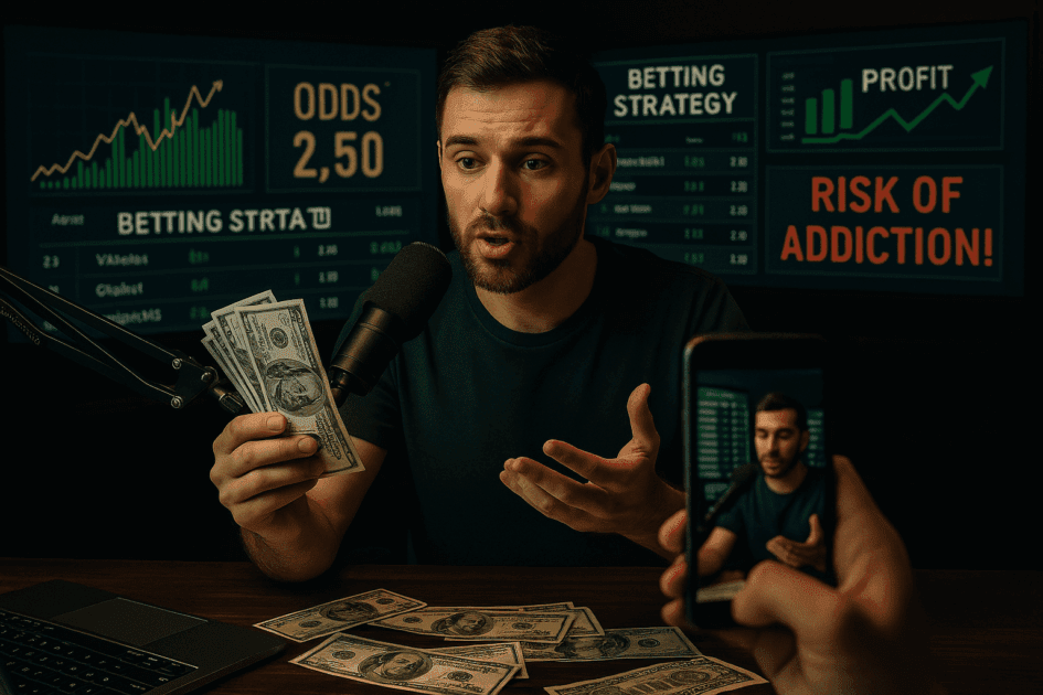 influencer ficticio divulgando bets