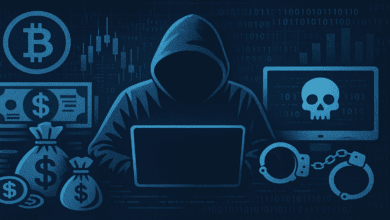 imagem de um hacker que comete crimes financeiros