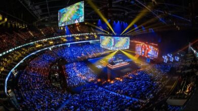 Estadio ao vivo de partida de jogos da Riot