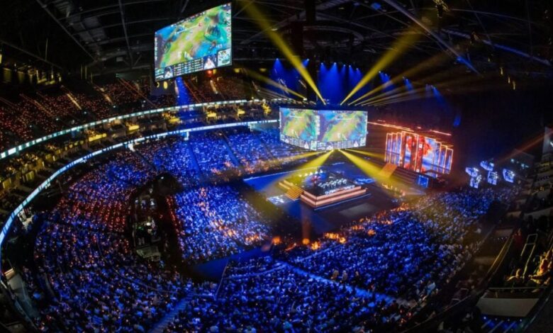 Estadio ao vivo de partida de jogos da Riot