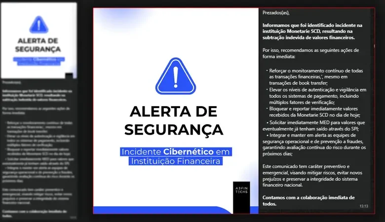 Suposto ataque hacker atinge Monetarie SDC e levanta alerta: Banco Central e JD Consultores emitem comunicado 1 Suposto ataque hacker à Monetarie SDC