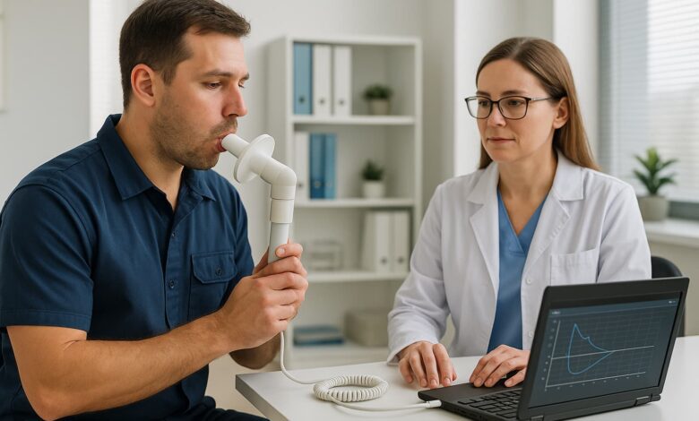 como é o exame de espirometria