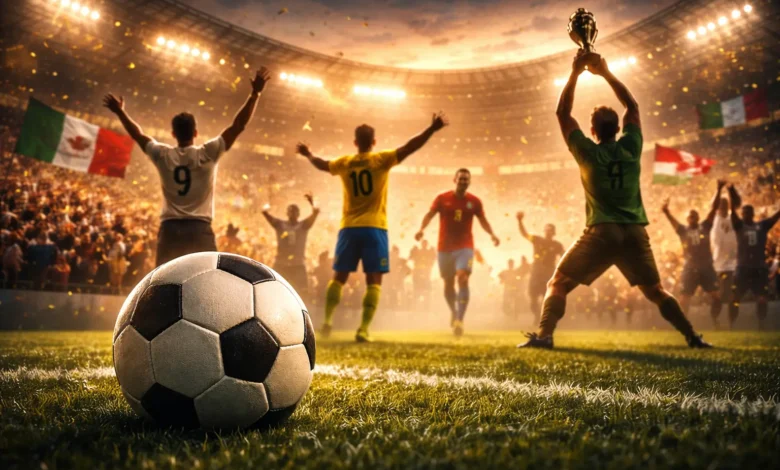 Jogadores em campo em um estadio