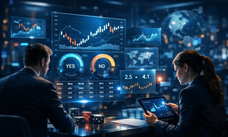 imagem simulando ambiente de apostas em mercado preditivo