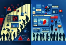 Ilustração editorial mostrando mercado de apostas ilegais versus plataformas regulamentadas no Brasil