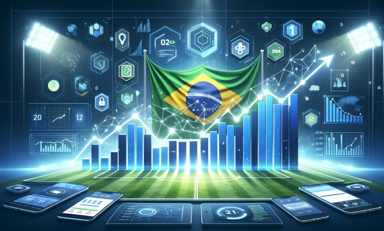 Gráfico ranking dos sites de apostas mais acessados no Brasil em 2026 com estatísticas de acesso mensal