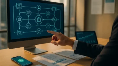Pix combate bets ilegais — Executivo analisando fluxo financeiro de pagamentos Pix em monitor, com smartphone e documentos so